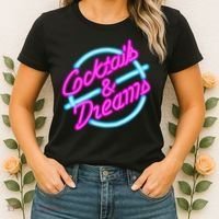 Cocktails And Dreams Retro 80s Women's T-Shirt thumb 2
