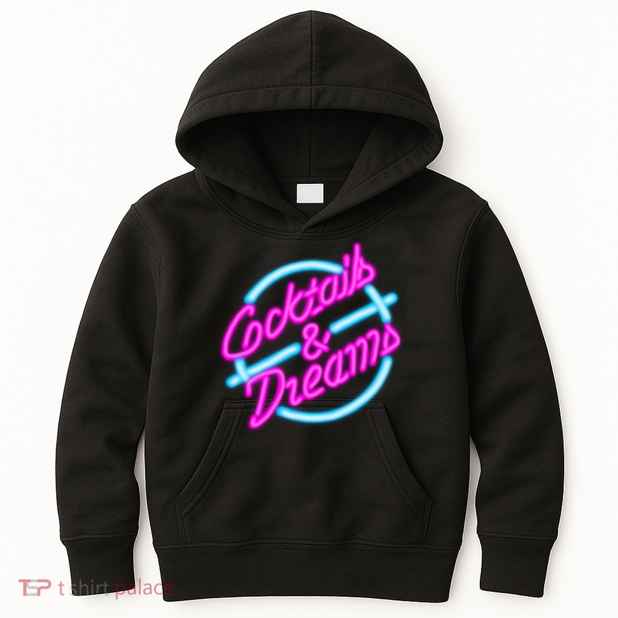 Cocktails And Dreams Retro 80s Kids Hoodie