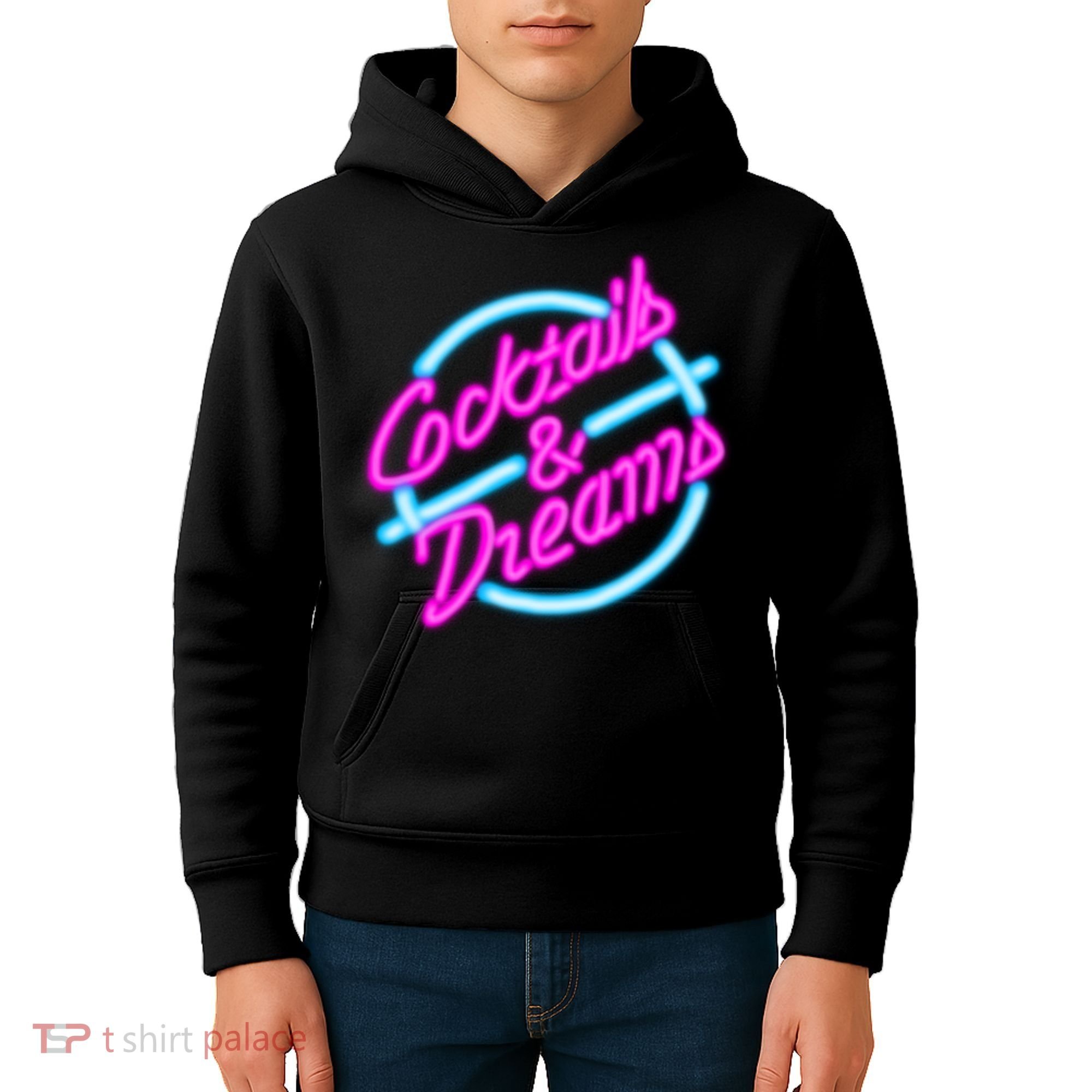 Cocktails And Dreams Retro 80s Kids Hoodie
