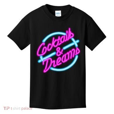 Cocktails And Dreams Retro 80s Kids T-Shirt