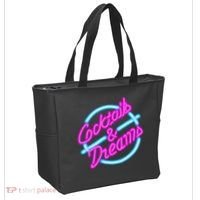 Cocktails And Dreams Retro 80s Tote Bag thumb 2