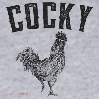 Cocky Rooster Women's Racerback Cropped Tank