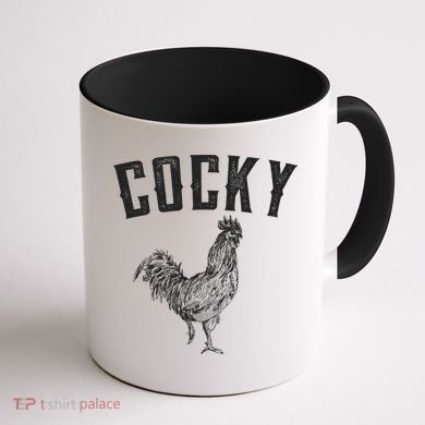 Cocky Rooster Coffee Mug back