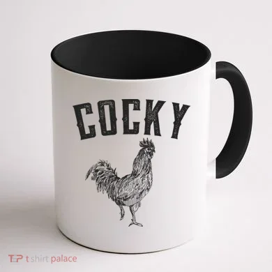Cocky Rooster Coffee Mug back