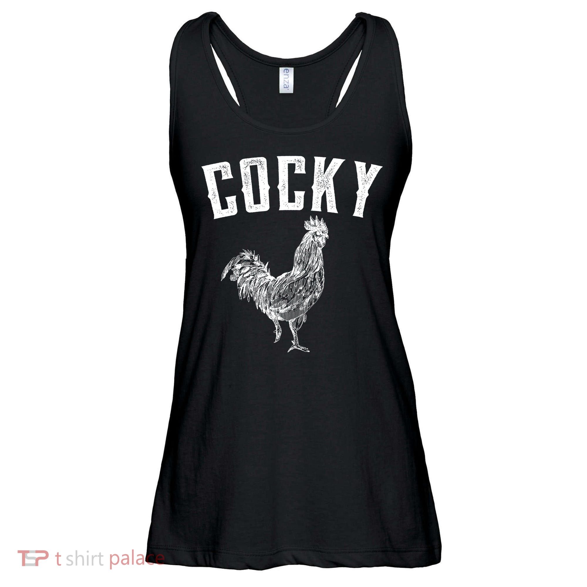 Cocky Rooster Ladies Essential Flowy Tank
