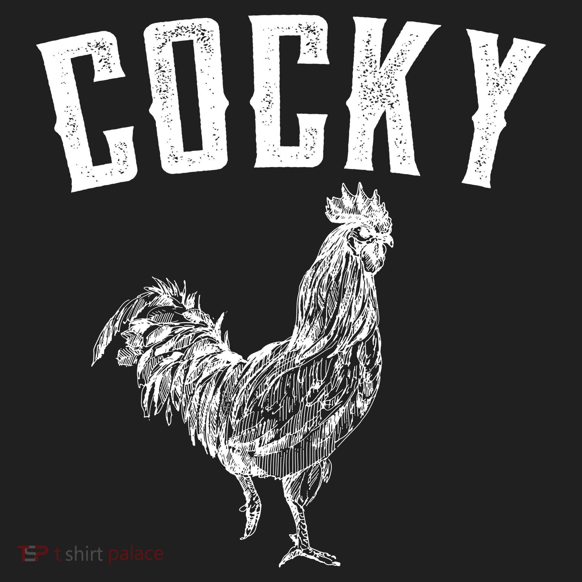 Cocky Rooster Urban Oversized Heavyweight T-Shirt