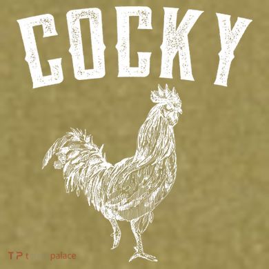 Cocky Rooster Garment-Dyed Women's Muscle Tee