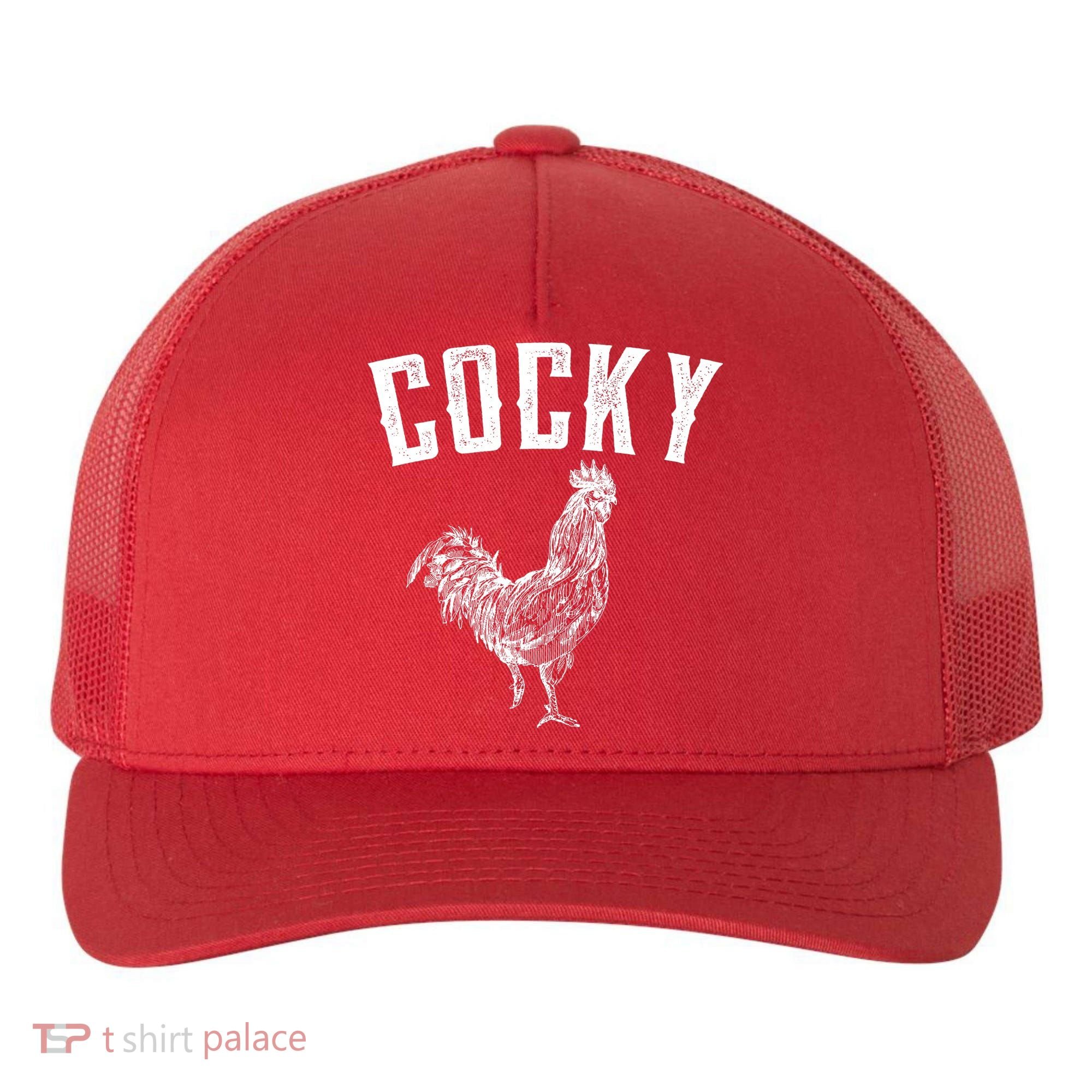 Cocky Rooster Yupoong Adult 5-Panel Trucker Hat