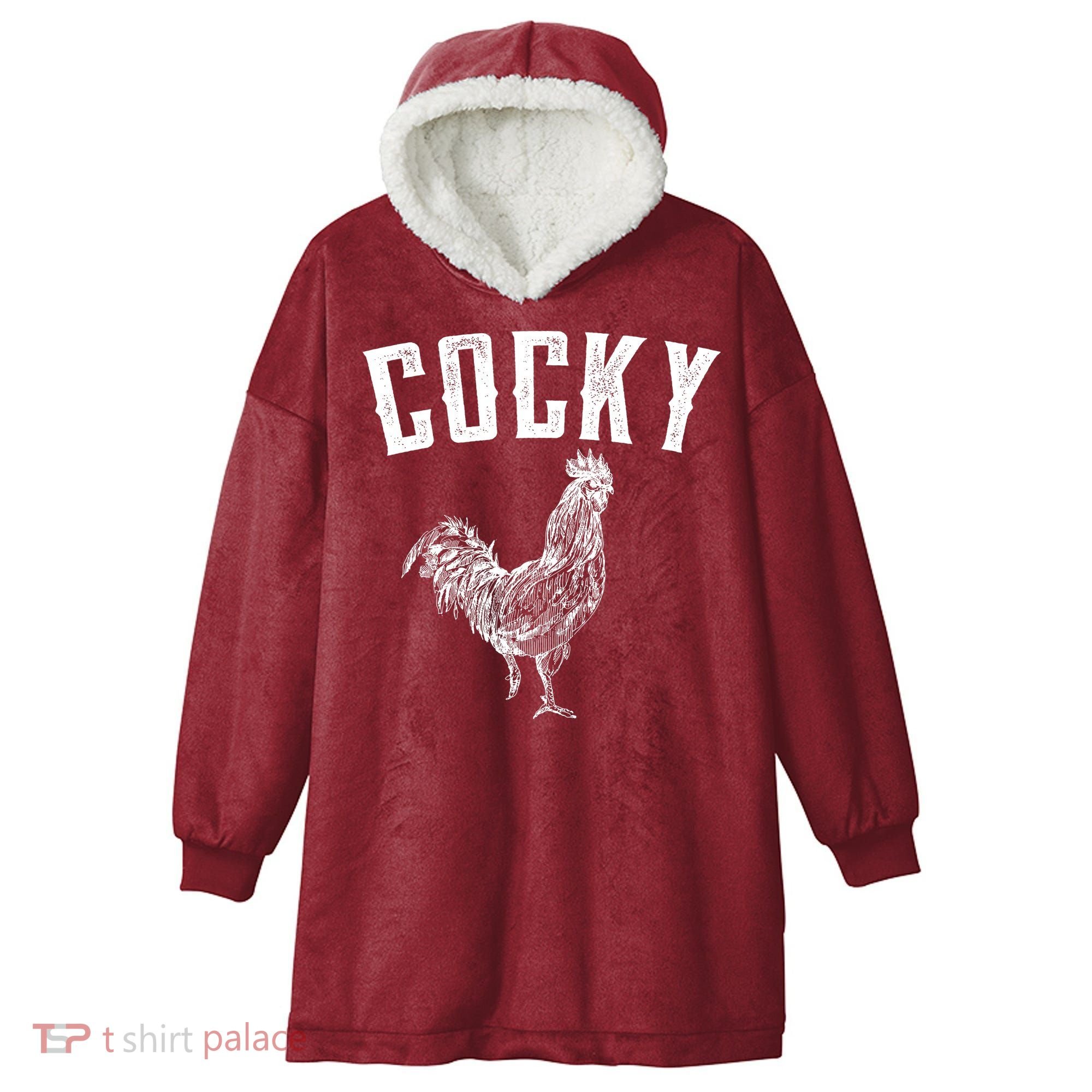 Cocky Rooster Hooded Wearable Blanket