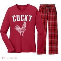 Cocky Rooster Women's Long Sleeve Flannel Pajama Set  thumb 0