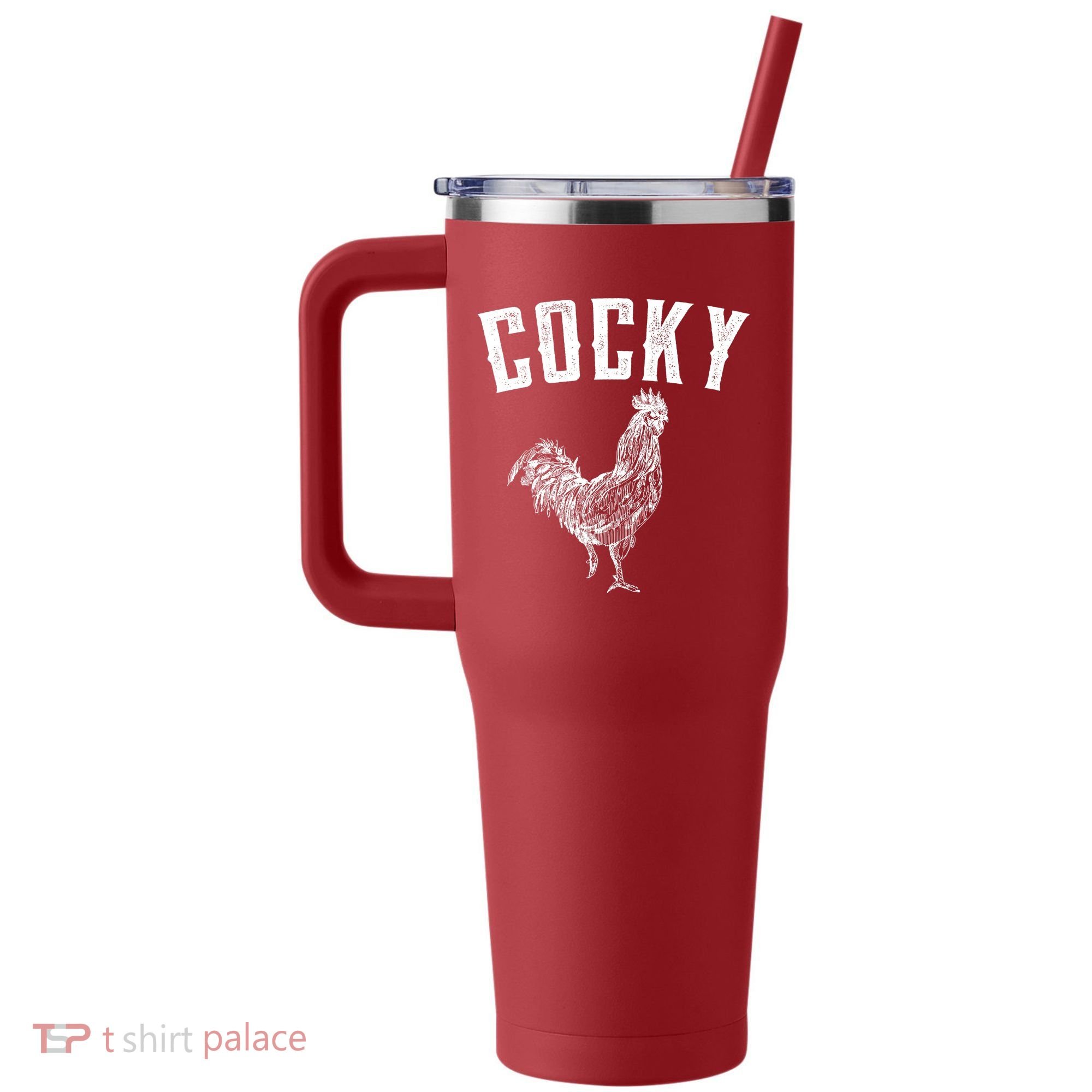 Cocky Rooster 40oz Vacuum Insulated Stainless Steel Travel Tumbler