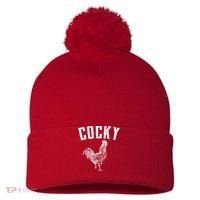 Cocky Rooster Pom Pom 12in Knit Beanie thumb 0
