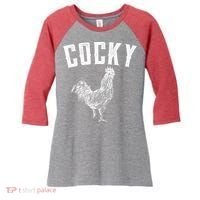 Cocky Rooster Women's Tri-Blend 3/4-Sleeve Raglan Shirt thumb 0
