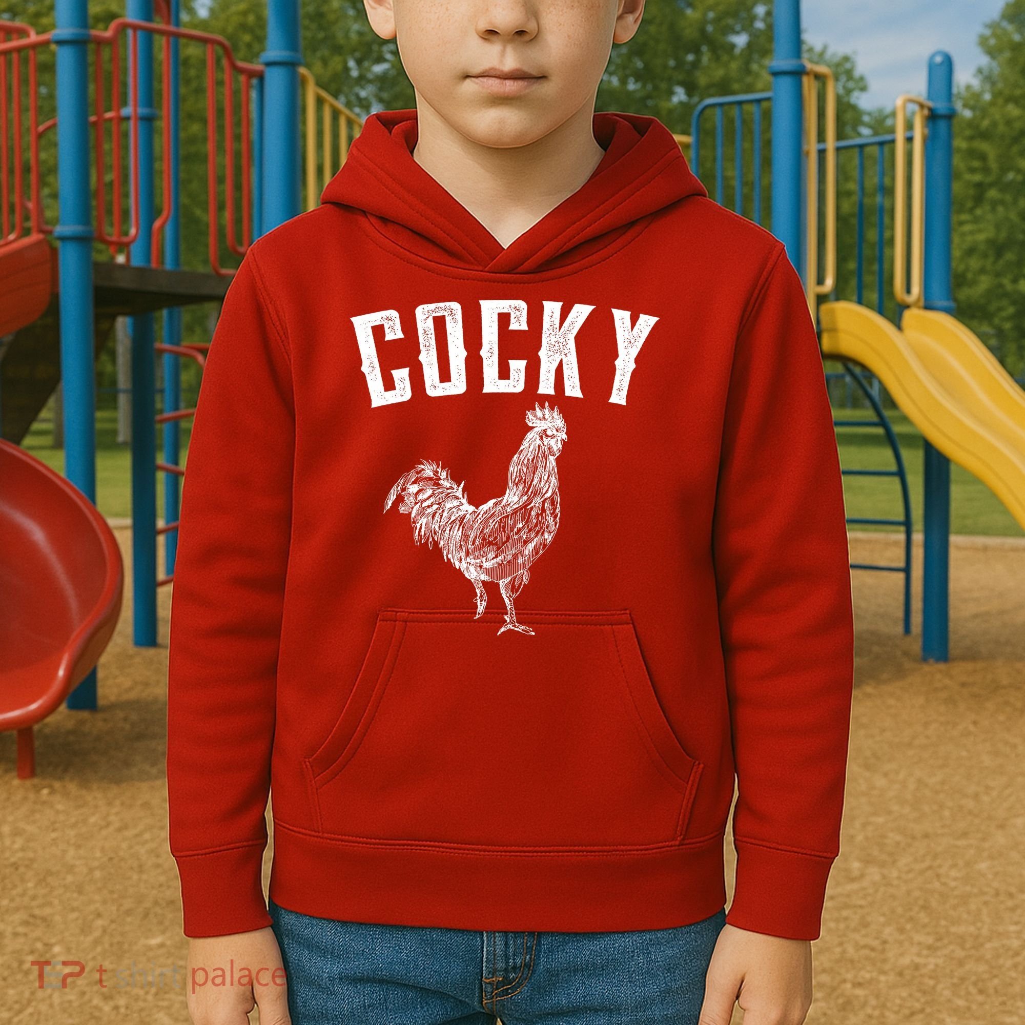 Cocky Rooster Kids Hoodie