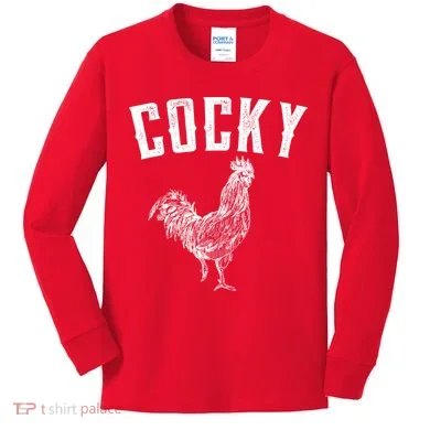 Cocky Rooster Kids Long Sleeve Shirt