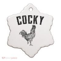 Cocky Rooster Ceramic Ornament thumb 0