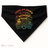 Come On Down To Wonder Wharf Prizes Fun Queezy Queen Food USA-Made Doggie Bandana thumb 0