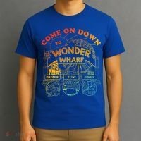 Come On Down To Wonder Wharf Prizes Fun Queezy Queen Food T-Shirt thumb 3