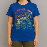 Come On Down To Wonder Wharf Prizes Fun Queezy Queen Food T-Shirt thumb 4