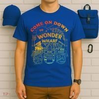 Come On Down To Wonder Wharf Prizes Fun Queezy Queen Food T-Shirt thumb 6