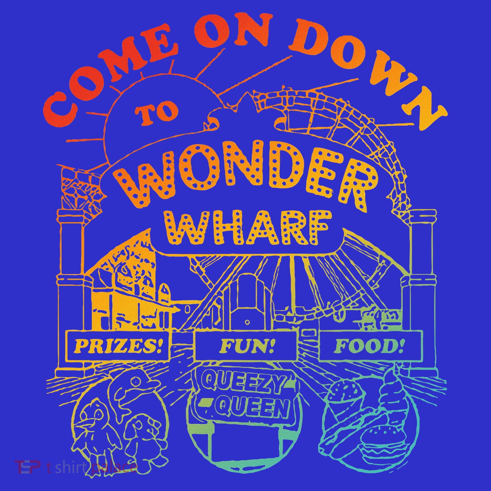 Come On Down To Wonder Wharf Prizes Fun Queezy Queen Food Mousepad