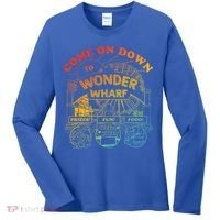 Come On Down To Wonder Wharf Prizes Fun Queezy Queen Food Women's Long Sleeve Shirt thumb 0
