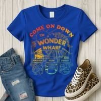 Come On Down To Wonder Wharf Prizes Fun Queezy Queen Food Women's T-Shirt thumb 3