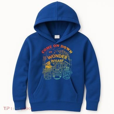 Come On Down To Wonder Wharf Prizes Fun Queezy Queen Food Kids Hoodie
