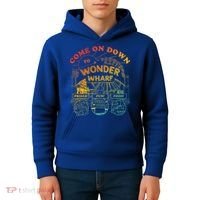 Come On Down To Wonder Wharf Prizes Fun Queezy Queen Food Kids Hoodie thumb 4