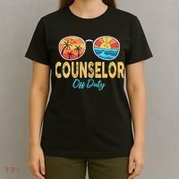 Counselor Off Duty Happy Last Day Of School Summer T-Shirt thumb 4