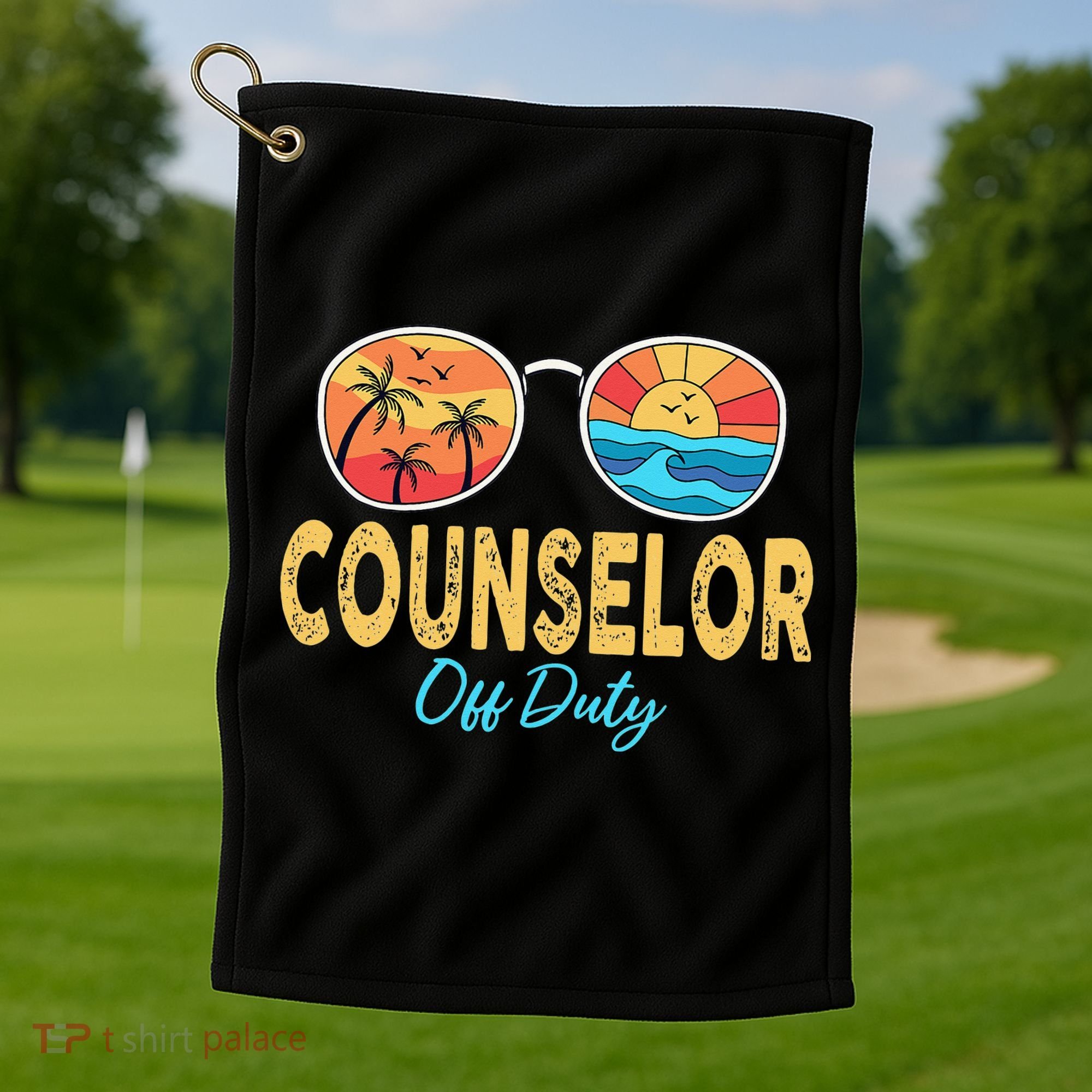 Counselor Off Duty Happy Last Day Of School Summer Golf Towel