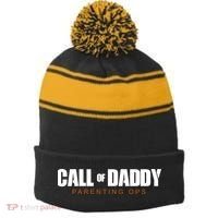 Call Of Daddy Parenting Ops Dad Stripe Pom Pom Beanie thumb 0