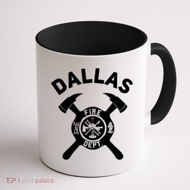 City Of Dallas Fire Departt Texas Firefighter Gift Coffee Mug back