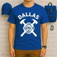 City Of Dallas Fire Departt Texas Firefighter Gift T-Shirt thumb 6