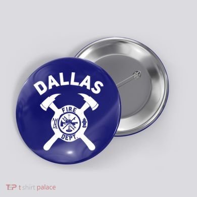 City Of Dallas Fire Departt Texas Firefighter Gift Button