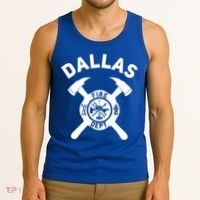 City Of Dallas Fire Departt Texas Firefighter Gift Tank Top thumb 3