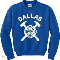 City Of Dallas Fire Departt Texas Firefighter Gift Kids Sweatshirt thumb 0