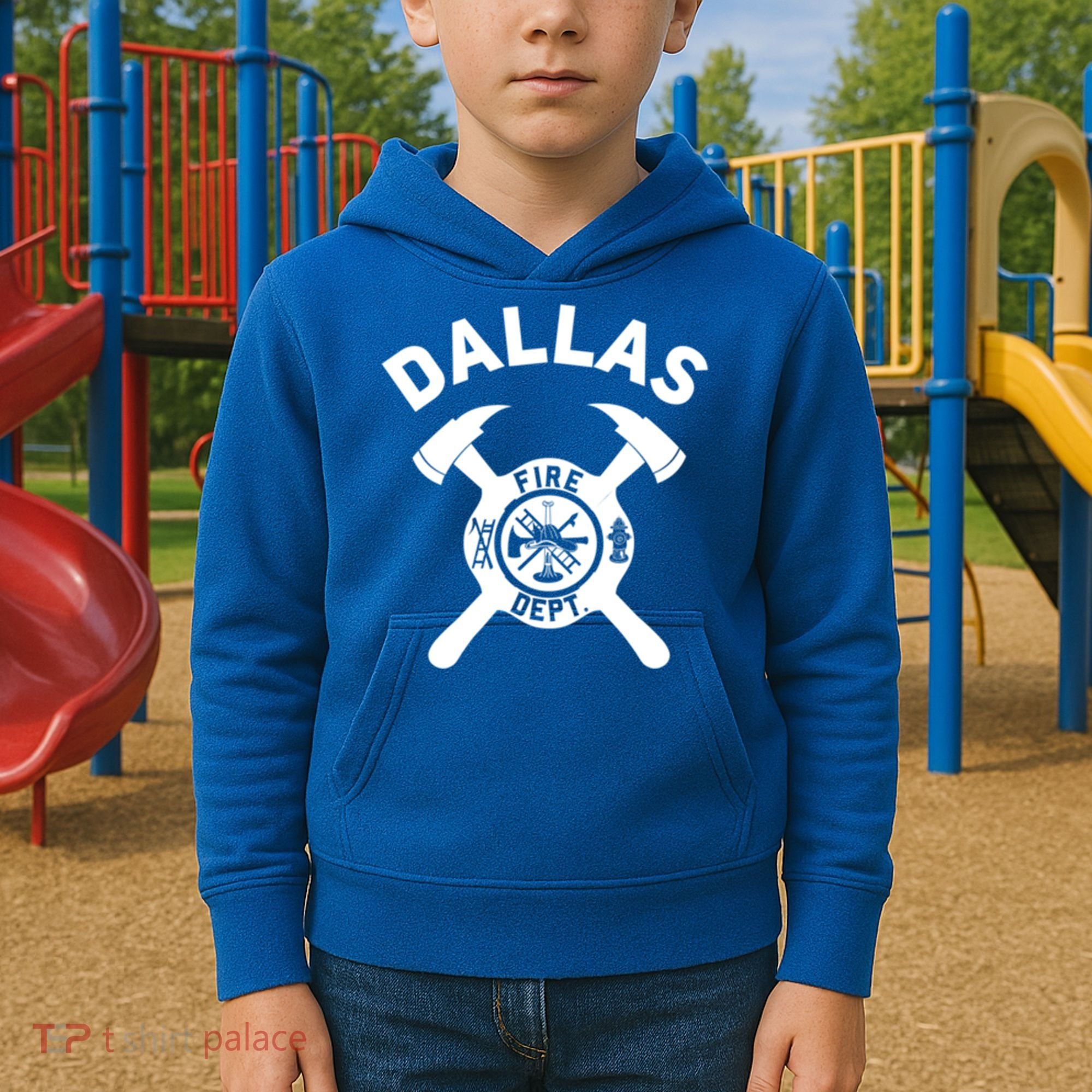City Of Dallas Fire Departt Texas Firefighter Gift Kids Hoodie