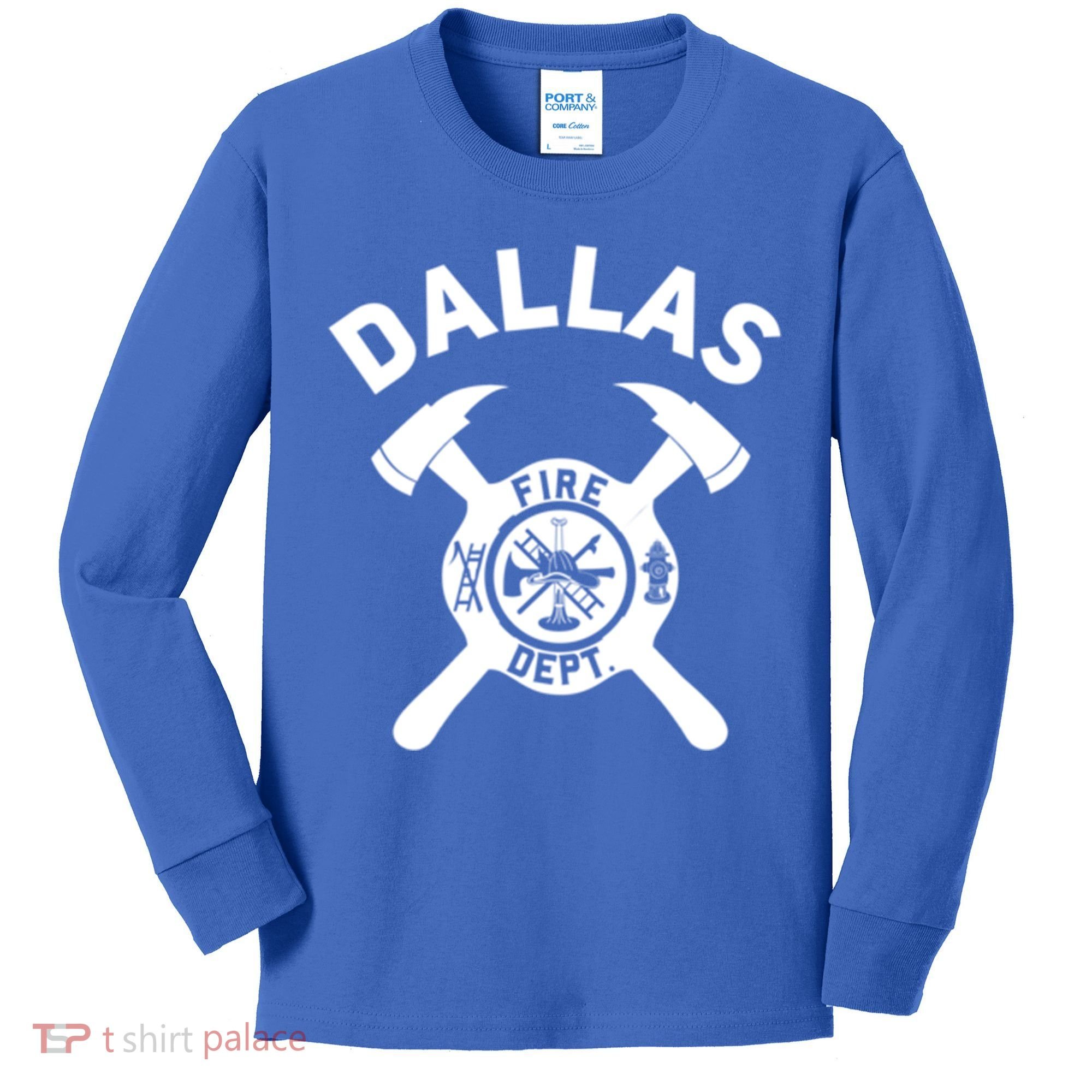 City Of Dallas Fire Departt Texas Firefighter Gift Kids Long Sleeve Shirt