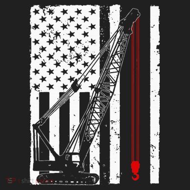 Crane Operator Design Us Heavy Equipment Crane Lover Comfort Colors T-Shirt