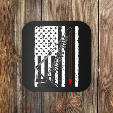 Crane Operator Design Us Heavy Equipment Crane Lover Coaster