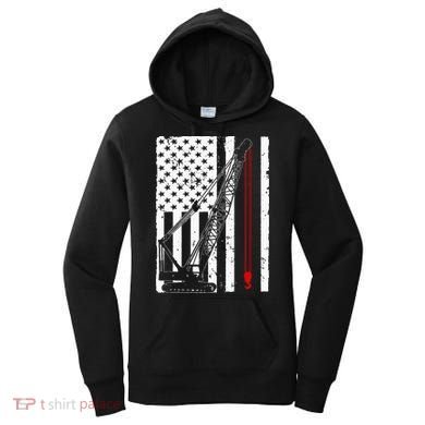 Crane Operator Design Us Heavy Equipment Crane Lover Women's Hoodie