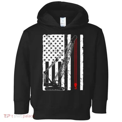 Crane Operator Design Us Heavy Equipment Crane Lover Toddler Hoodie