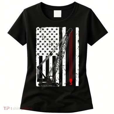 Crane Operator Design Us Heavy Equipment Crane Lover Women's T-Shirt