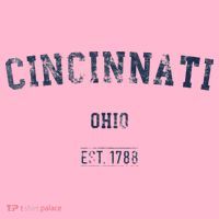 Cincinnati Ohio Distressed Text Sport Style Coaster thumb 2
