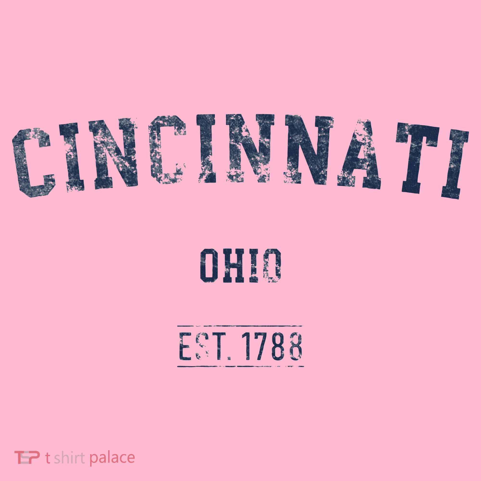 Cincinnati Ohio Distressed Text Sport Style Coaster