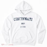 Cincinnati Ohio Distressed Text Sport Style Hoodie thumb 0