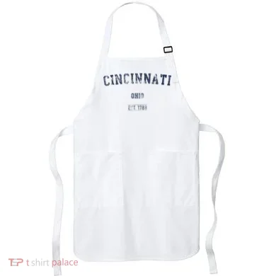 Cincinnati Ohio Distressed Text Sport Style Apron