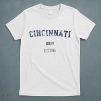 Cincinnati Ohio Distressed Text Sport Style T-Shirt thumb 5