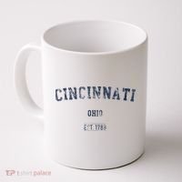 Cincinnati Ohio Distressed Text Sport Style Coffee Mug thumb 0